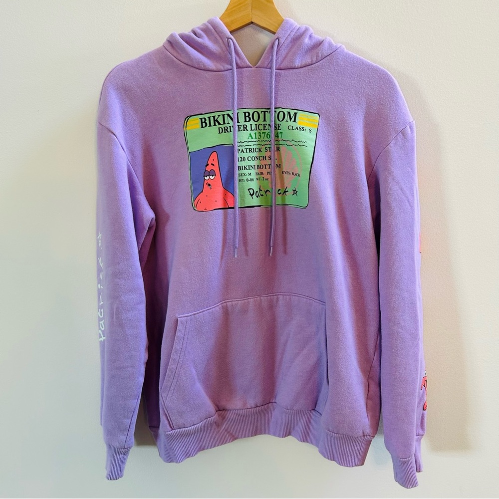 Nickelodeon Lilac Patrick Star Drivers License Hoodie Size S